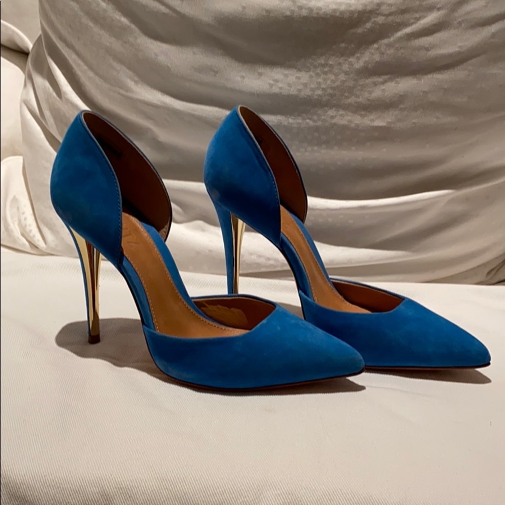 SCHUTZ Bright Blue Dorsay Pumps Never Worn 7